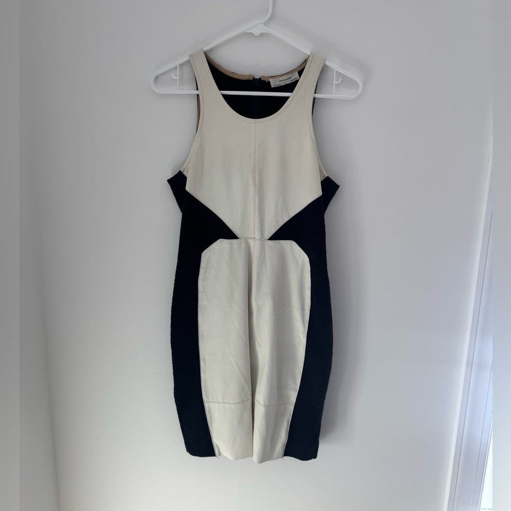 Zara Black and Cream Mini Dress